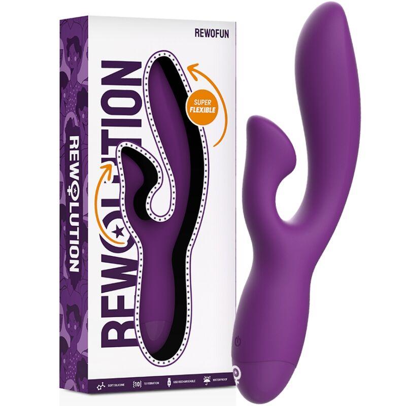 REWOLUTION - REWOFUN FLEXIBLE VIBRATOR WITH RABBIT — zdjęcie 3