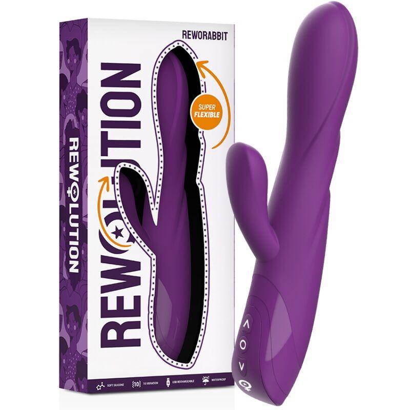 REWOLUTION - REWORABBIT FLEXIBLE VIBRATOR WITH RABBIT — zdjęcie 3
