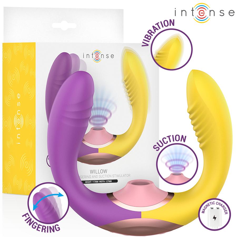 INTENSE HIGH TECH - INTENSE - WILLOW 3-IN-1 SUCTION AND VIBRATION STIMULATOR — zdjęcie 3