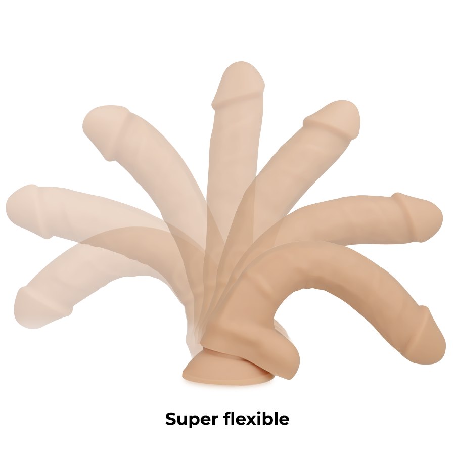 COCK MILLER - DILDO REALISTIC SILICONE DENSITY ARTICULABLE FLESH 18 CM — zdjęcie 3