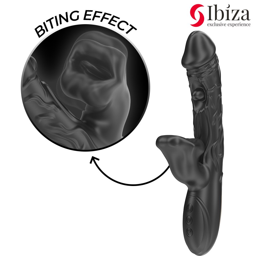 IBIZA - VIBRATOR AND CLITORIS STIMULATOR WITH BITING AND ROTATION EFFECT — zdjęcie 3
