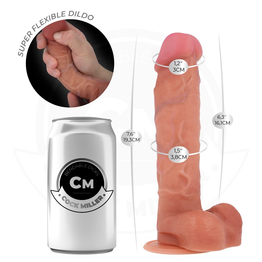 COCK MILLER - HYPERREALISTIC ARTICULABLE DILDO 19.3 CM — zdjęcie 3