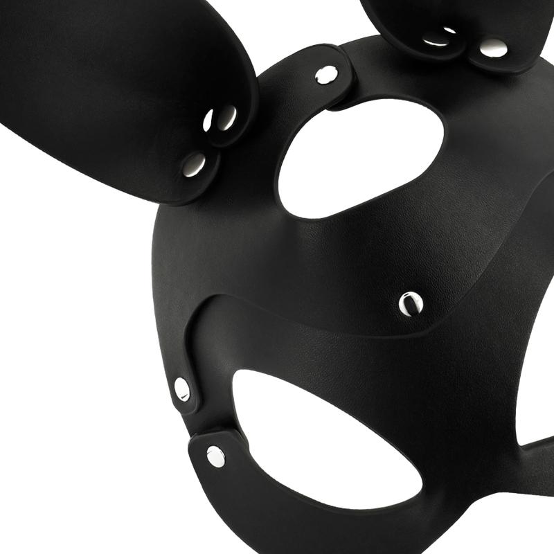 COQUETTE CHIC DESIRE - VEGAN LEATHER MASK WITH BUNNY EARS — zdjęcie 4