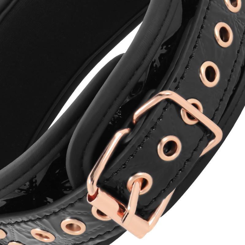 BEGME - BLACK EDITION COLLAR WITH NIPPLE CLAMPS WITH NEOPRENE LINING — zdjęcie 4