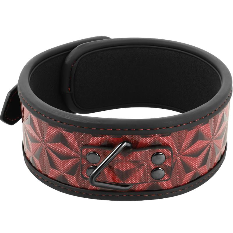 BEGME - RED EDITION PREMIUM VEGAN LEATHER COLLAR WITH NEOPRENE LINING — zdjęcie 4