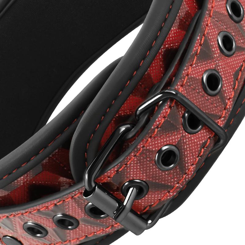 BEGME - RED EDITION COLLAR WITH NIPPLE CLAMPS WITH NEOPRENE LINING — zdjęcie 4