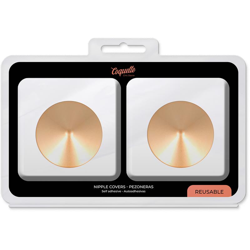 COQUETTE CHIC DESIRE - NIPPLE COVERS GOLDEN CIRCLES — zdjęcie 4