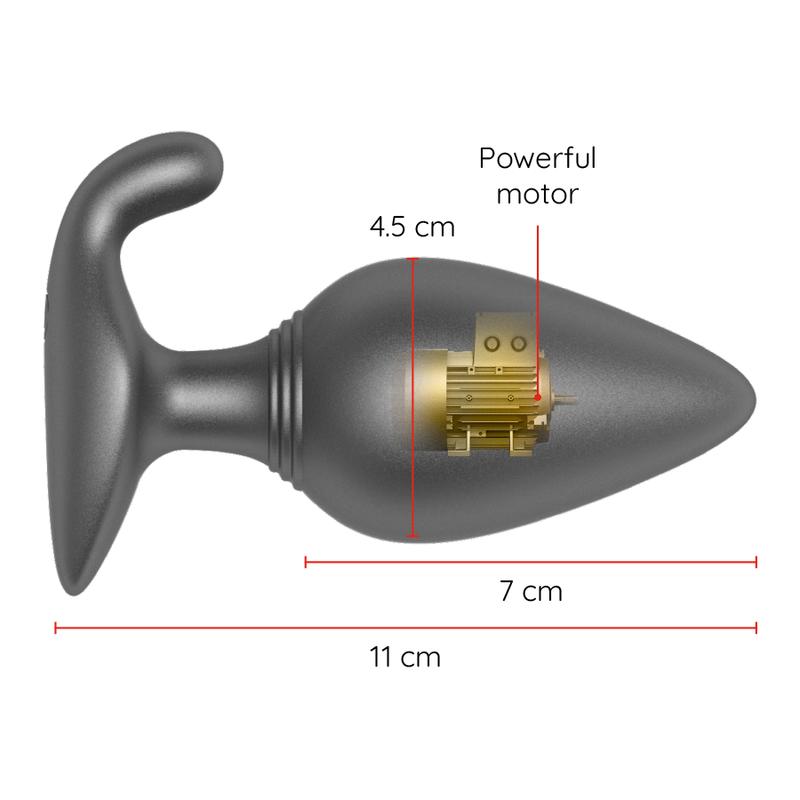 ONINDER - RIO VIBRATING ANAL PLUG BLACK - FREE APP — zdjęcie 4