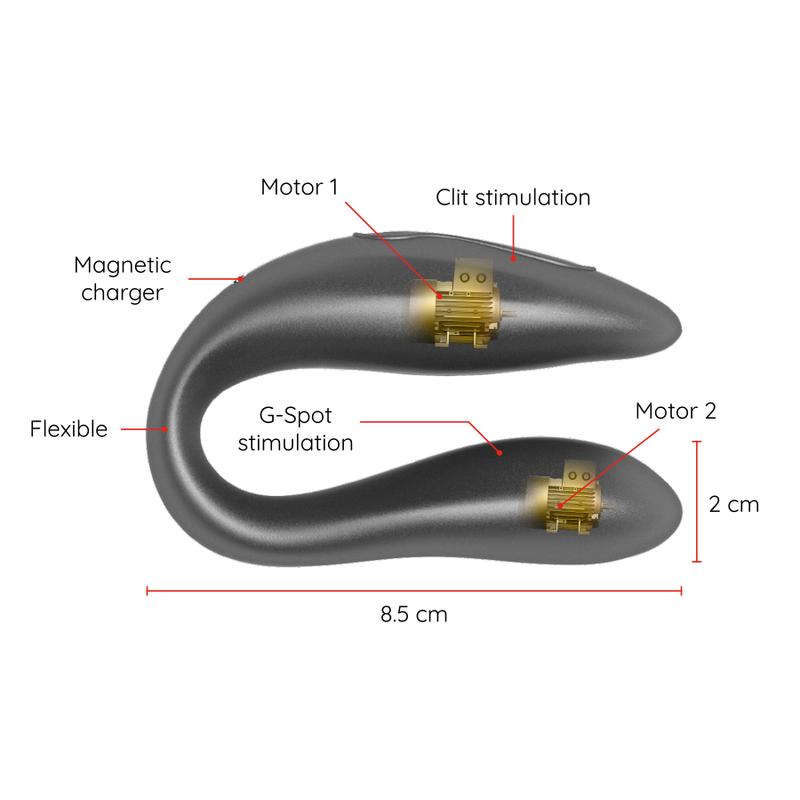 ONINDER - LISBOA BLACK G-POINT & CLITORIS STIMULATOR - FREE APP — zdjęcie 4