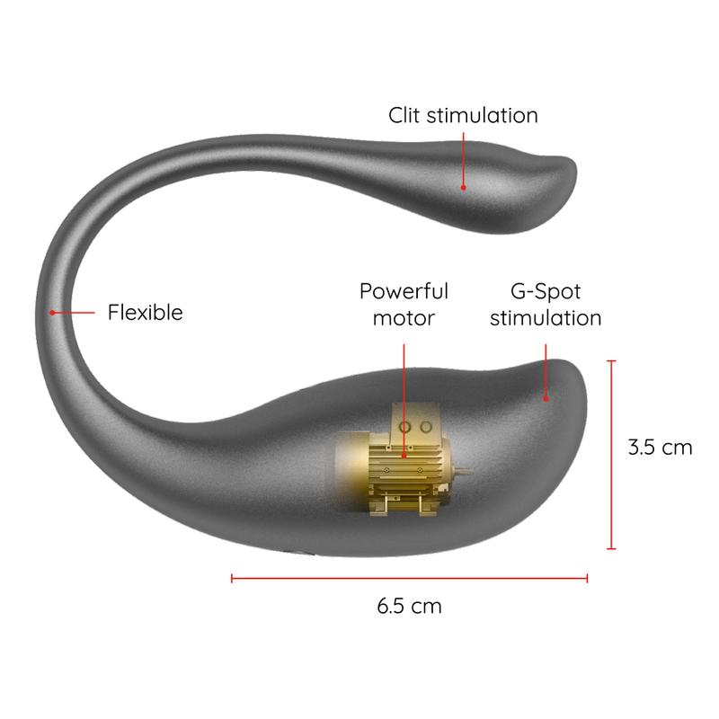ONINDER - NAIROBI VIBRATING EGG BLACK - FREE APP — zdjęcie 4
