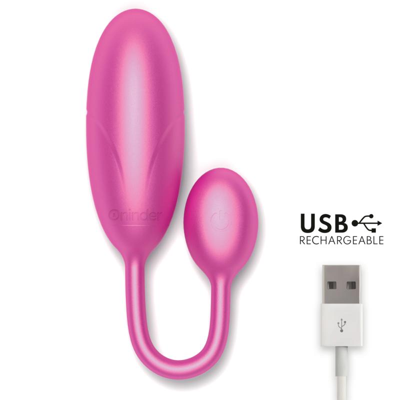 ONINDER - DENVER VIBRATING EGG PINK 7 X 2.7 CM FREE APP — zdjęcie 4