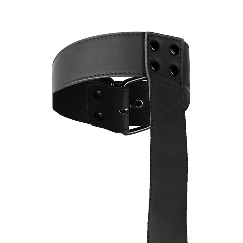 FETISH SUBMISSIVE BONDAGE - COLLAR & WRIST CUFFS BODY RESTRAINT SET — zdjęcie 4