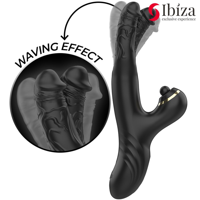 IBIZA - TWO DRAGONS DOUBLE VIBRATOR BLACK — zdjęcie 4