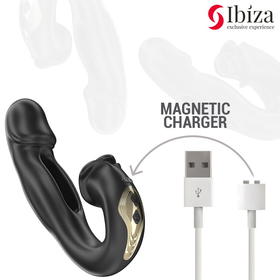 IBIZA - ROSE VIBRATOR FLICKING EFFECT AND CLIT STIMULATOR — zdjęcie 4