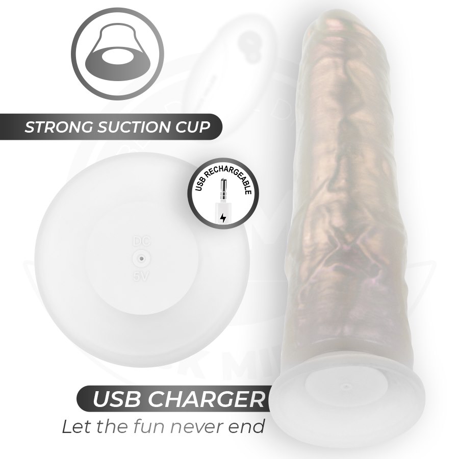 COCK MILLER - DILDO WITH SUCTION CUP, LIGHTS AND VIBRATION WITH REMOTE CONTROL WHITE 19.5 CM — zdjęcie 4