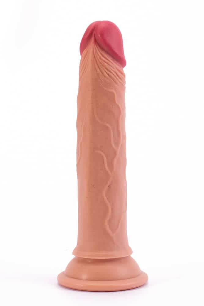 Dildo silikonowe z przyssawk¹ Dual Layered Liquid 18 cm Lovetoy — zdjęcie 3