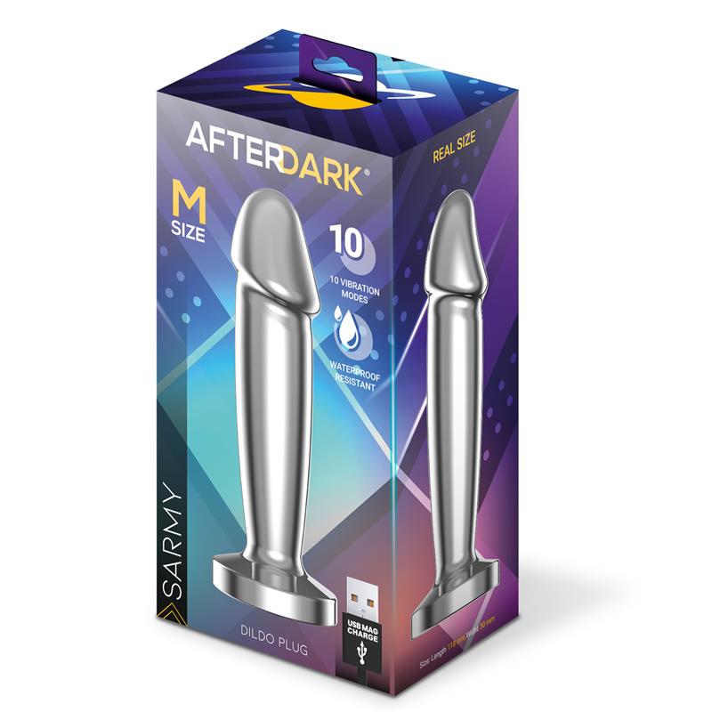 AFTERDARK - Sarmy Anal Plug with Vibration Magnetic USB Size M — zdjęcie 3