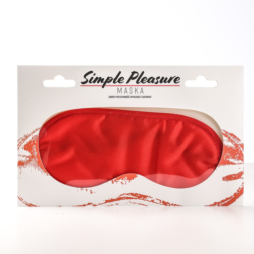 Simple Pleasure - Maska Na Oczy Satynowa Czerwona