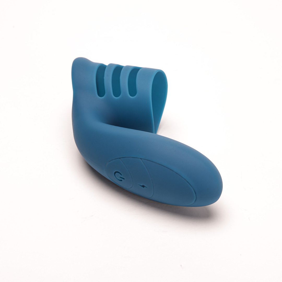Velvet Touch - Piercieñ Wibruj¹cy £adowany Usb Niebieski — zdjęcie 2