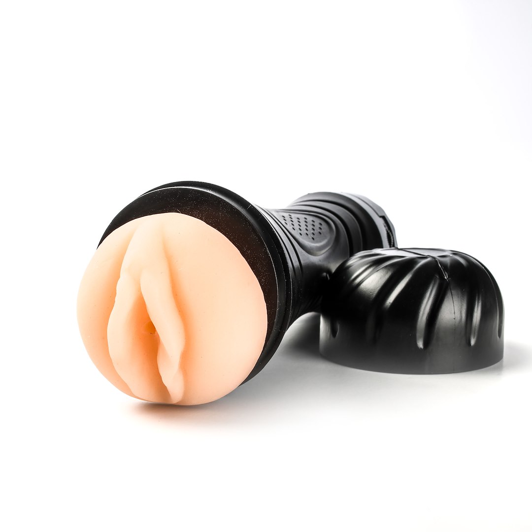 Simple Pleasure - Masturbator Z Wibracj¹ Wagina  Cyberskóra Baterie Czarny — zdjęcie 2