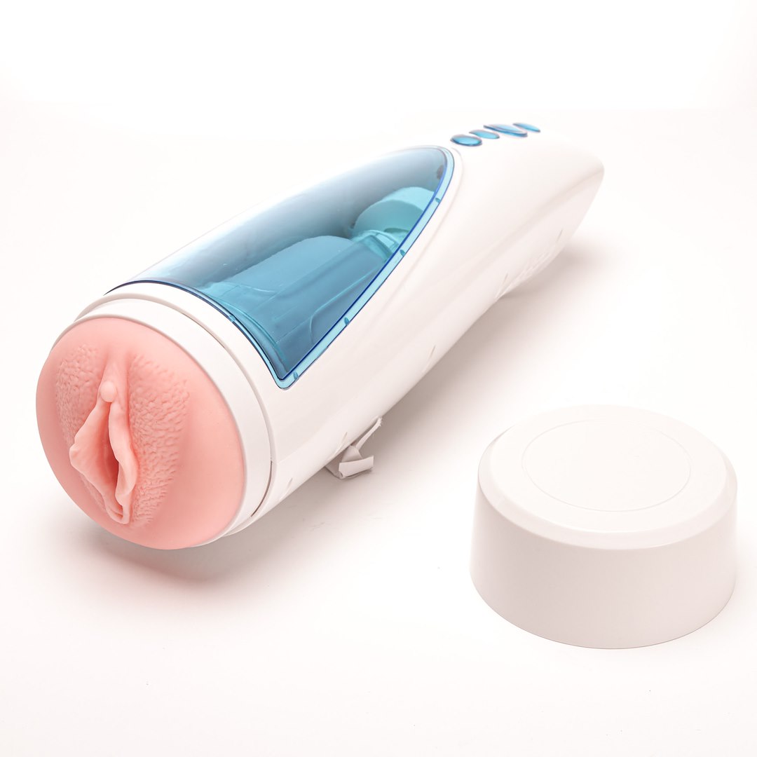 Velvet Touch - Masturbator Z Wibracj¹ Ssaniem Wagina Cyberskóra £adowany Usb Bia³y — zdjęcie 2