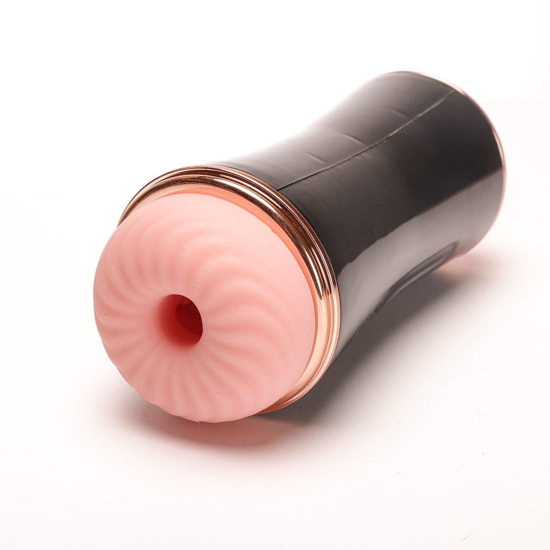 Velvet Touch - Masturbator Z Wibracj¹ Dwustronny Wagina Anus  Cyberskóra £adowany Usb Czarny — zdjęcie 2