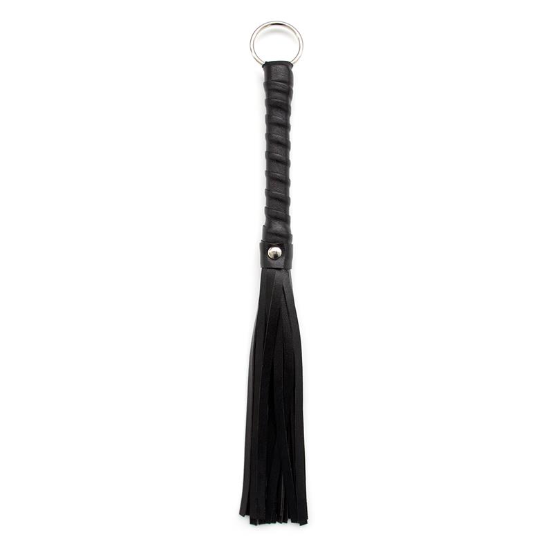 LATETOBED BDSM LINE - Mini Flogger 28 cm Black — zdjęcie 2