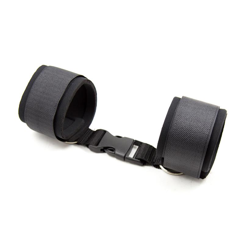 LATETOBED BDSM LINE - Neoprene Ankle Cuffs with Velcro Black — zdjęcie 2