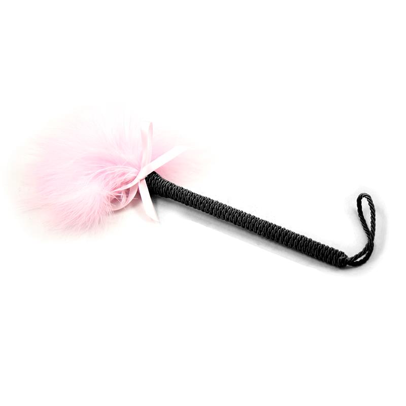 LATETOBED BDSM LINE - Feather Tickler with Bow 25 cm Pink — zdjęcie 2