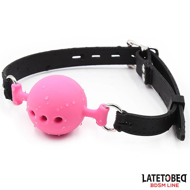 LATETOBED BDSM LINE - Breathable Silicone Ball Gag S - 4 cm — zdjęcie 2