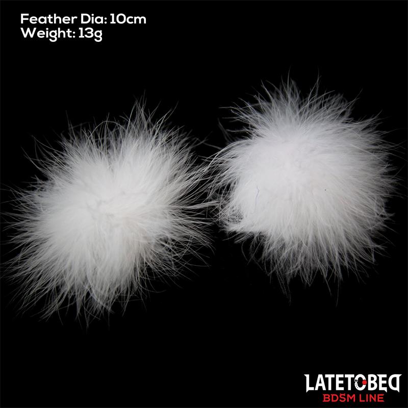 LATETOBED BDSM LINE - Nipple Covers with Feather — zdjęcie 2