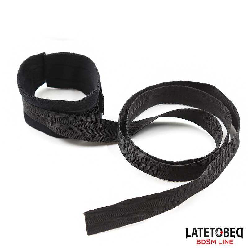 LATETOBED BDSM LINE - Restraint 3 Pieces Set Blindfold, Anklecuffs and Wristcuffs Adjustable — zdjęcie 2
