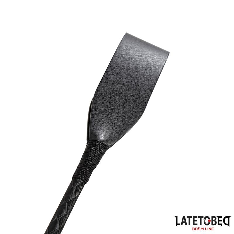 LATETOBED BDSM LINE - Classic Whip Golden Metal 45cm — zdjęcie 2