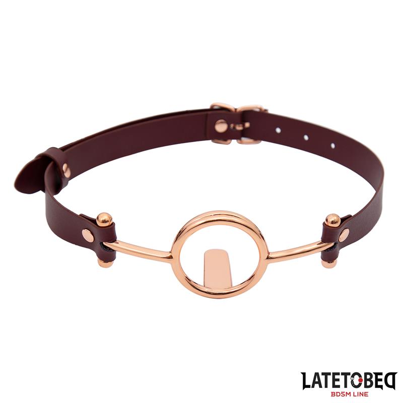 LATETOBED BDSM LINE - Leather O Ring Gag — zdjęcie 2