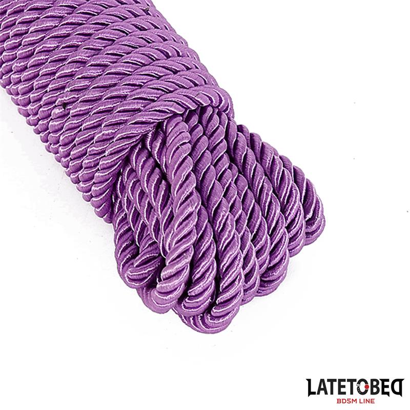 LATETOBED BDSM LINE - Bondage Rope 10m Purple — zdjęcie 2