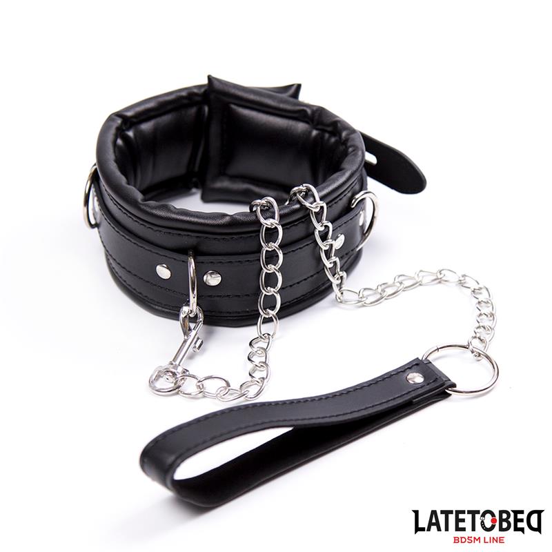 LATETOBED BDSM LINE - Padded Collar with Leash — zdjęcie 2
