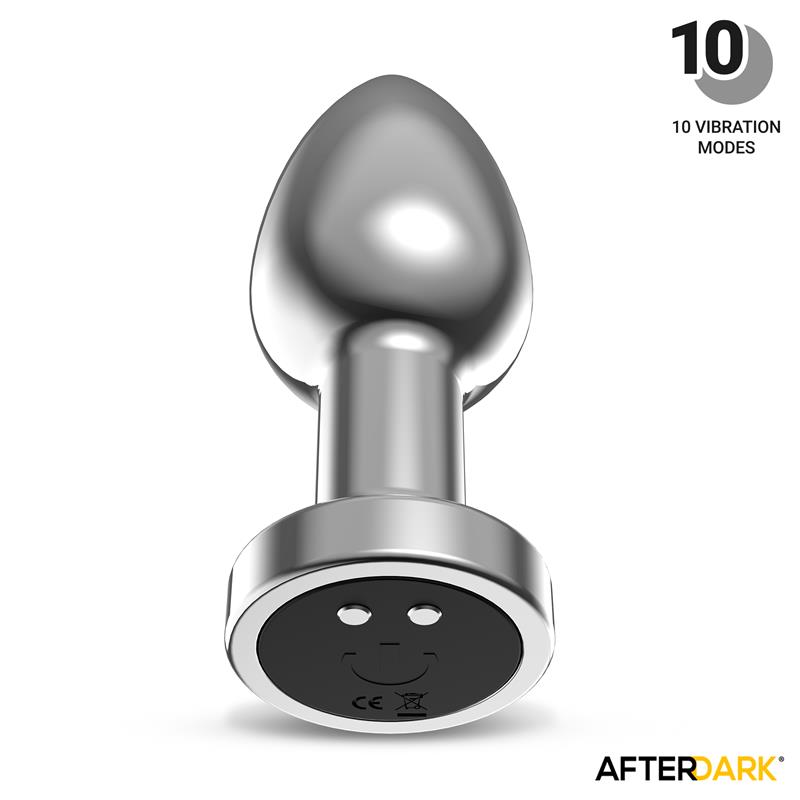 AFTERDARK - Dimpor Chrome Anal Plug with Vibration and Magnetic USB Size L — zdjęcie 2