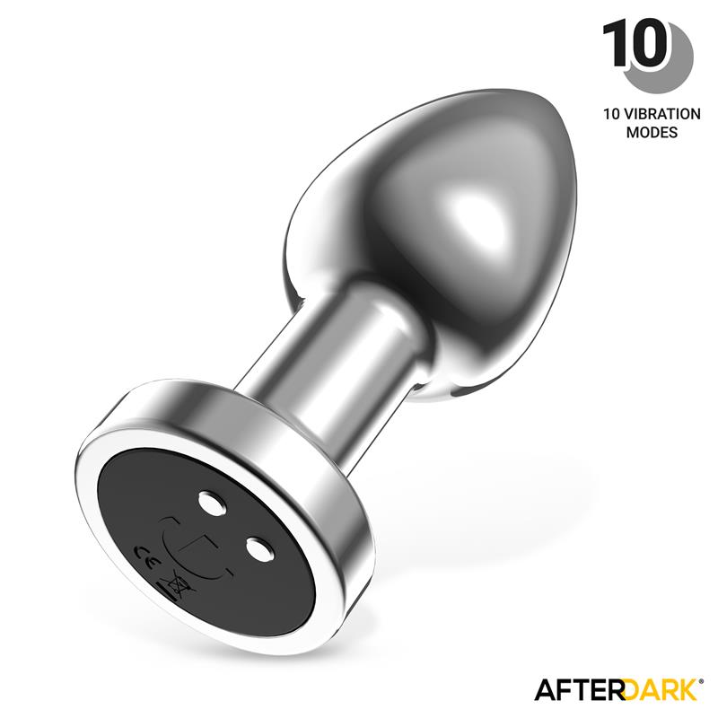 AFTERDARK - Dimpor Chrome Anal Plug with Vibration and Magnetic USB Size M — zdjęcie 2