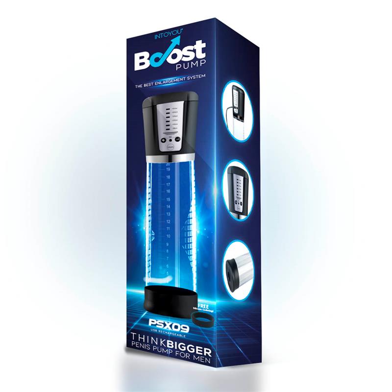 BOOST PUMPS - Automatic Penis Pump with Display PSX09 USB — zdjęcie 2