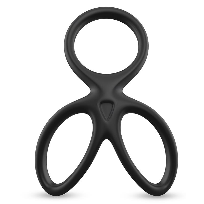 BEAST RINGS - Triple Penis and Testicles Ring Liquid Silicone — zdjęcie 2