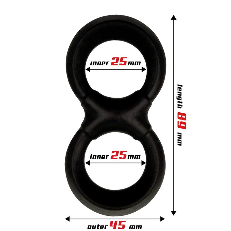 BEAST RINGS - Penis and Testicles Ring Liquid Silicone 25 mm — zdjęcie 2