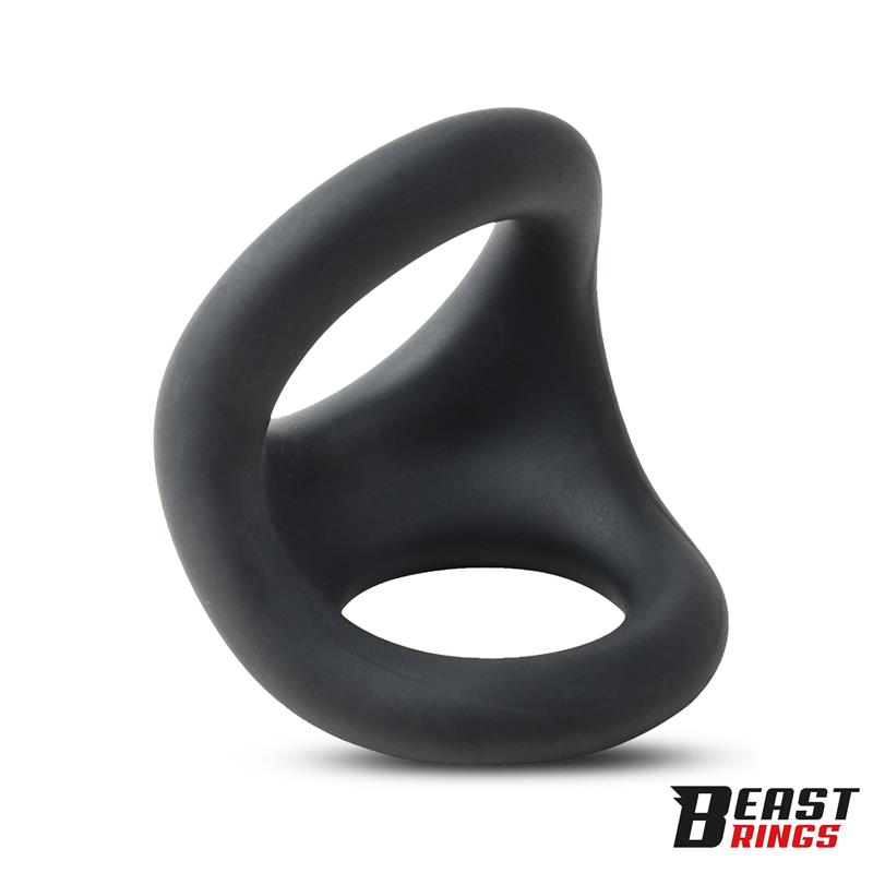 BEAST RINGS - Double Penis Ring Liquid Silicone 27/30 mm — zdjęcie 2