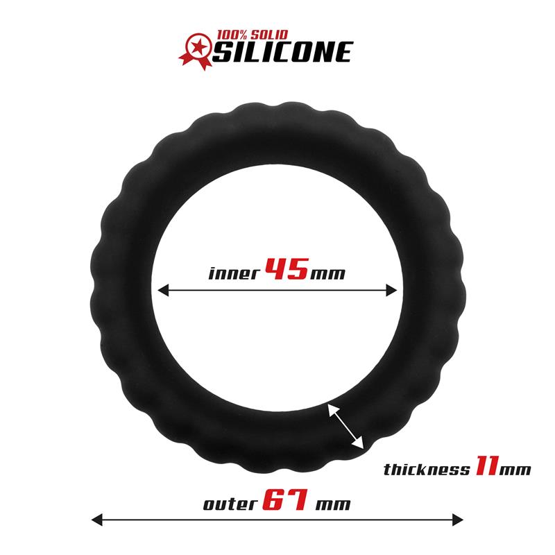 BEAST RINGS - Solid Silicone Cock Ring 4.5 cm — zdjęcie 2