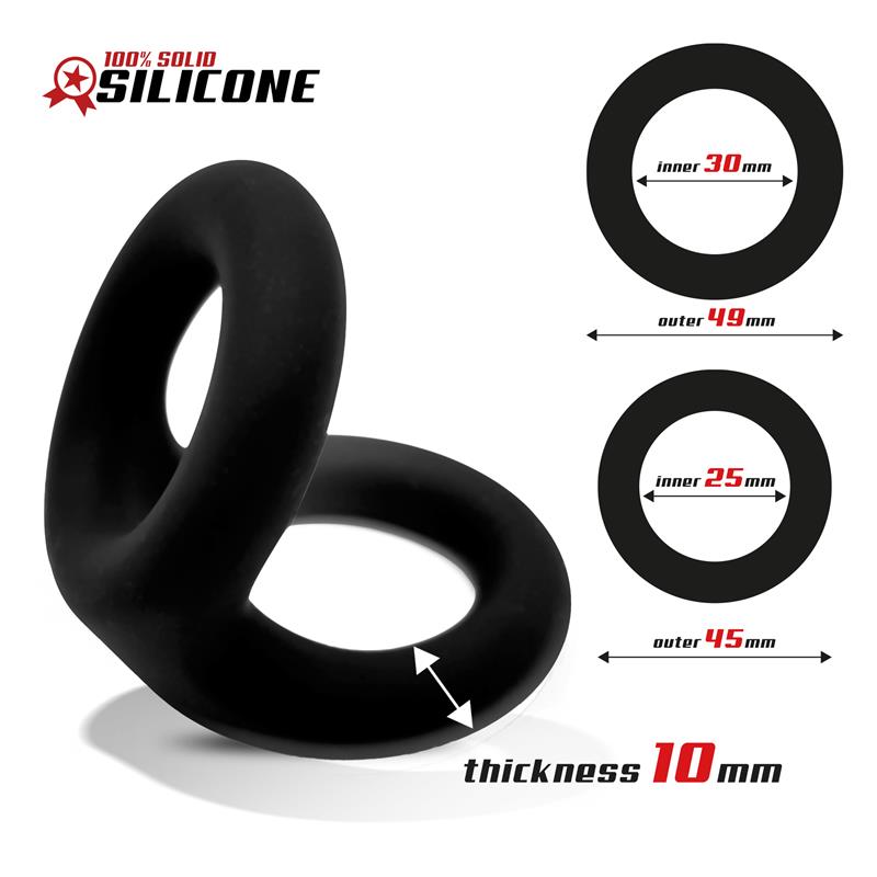 BEAST RINGS - Solid Silicone Double Penis Ring 2.5 / 3 cm — zdjęcie 2