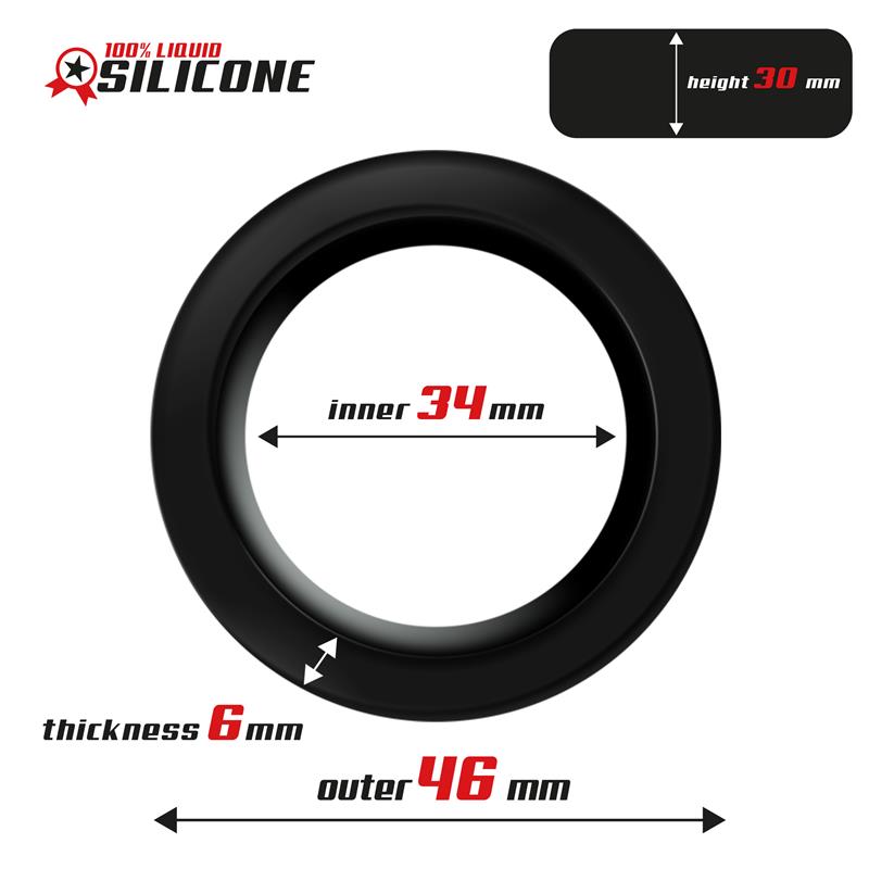 BEAST RINGS - Liquid Silicone Cock Ring 3.4 cm — zdjęcie 2
