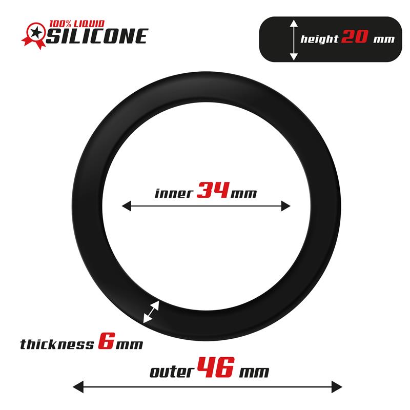 BEAST RINGS - Liquid Silicone Cock Ring 3.4 cm — zdjęcie 2