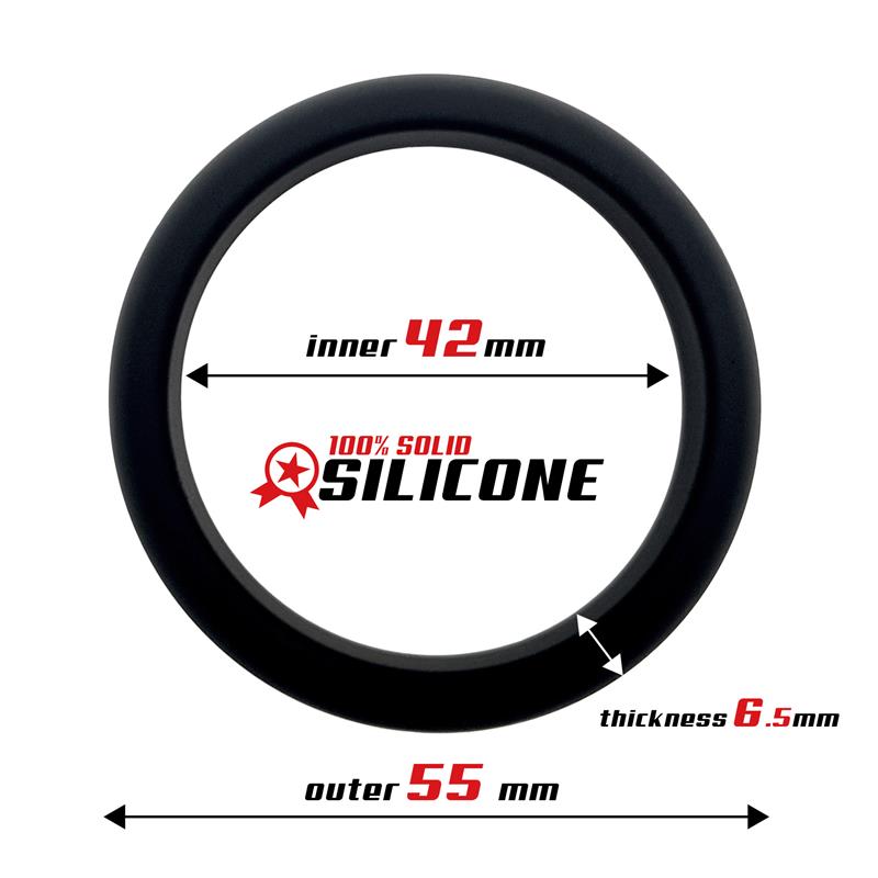 BEAST RINGS - Cock Ring Solid Silicone 4.2 cm Black — zdjęcie 2