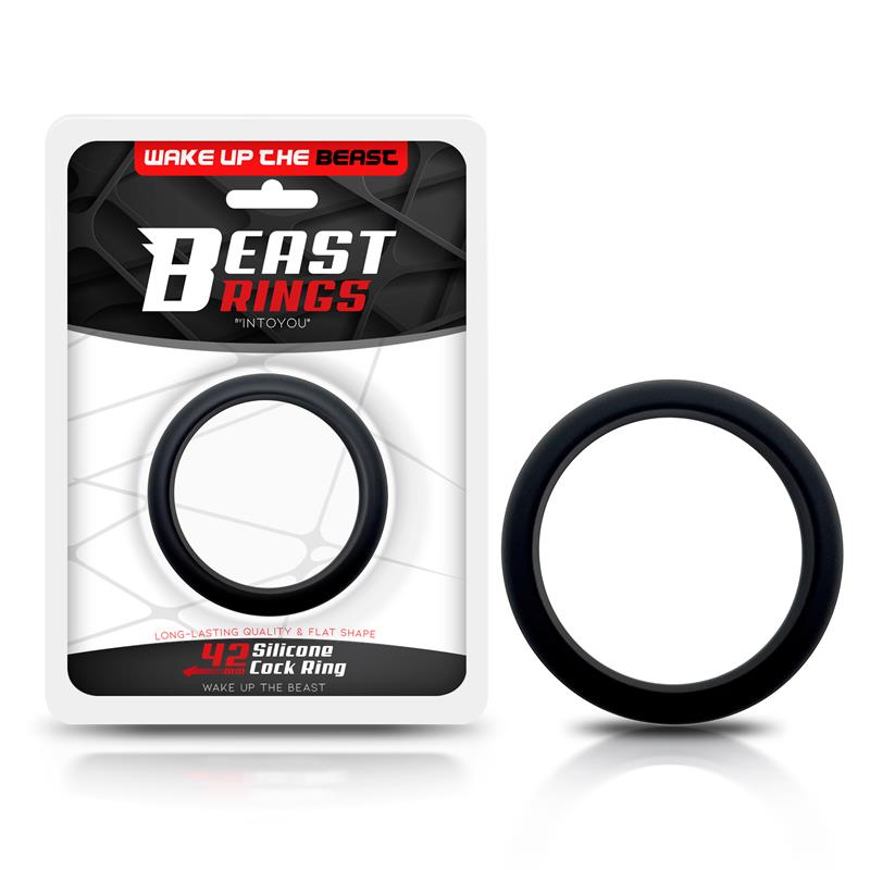 BEAST RINGS - Cock Ring Solid Silicone 4.2 cm Black