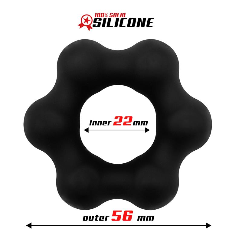BEAST RINGS - Cock Ring Liquid Silicone 2.2 cm Black — zdjęcie 2