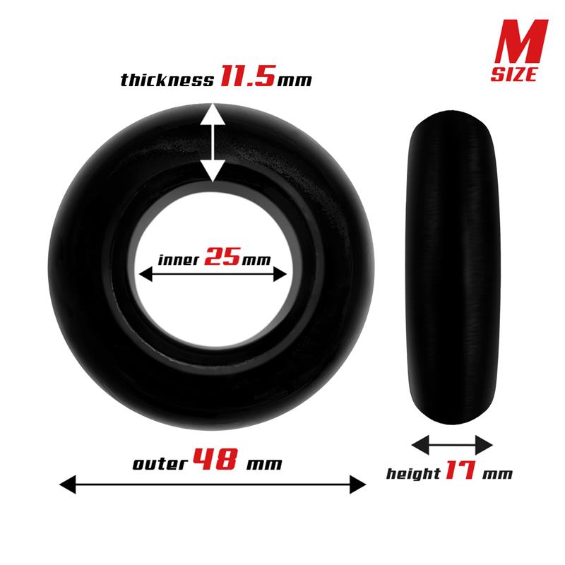 BEAST RINGS - Set of 3 Cock Rings Flexible Black — zdjęcie 2